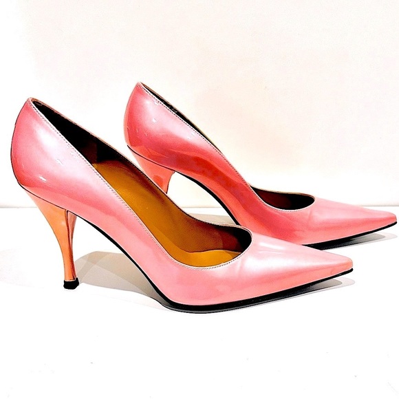 ๐ ๐ STUART WEITZMAN Pink Patent Leather Vintage Power Pumpsโ | Sz 5.5M | Spain - Picture 3 of 7